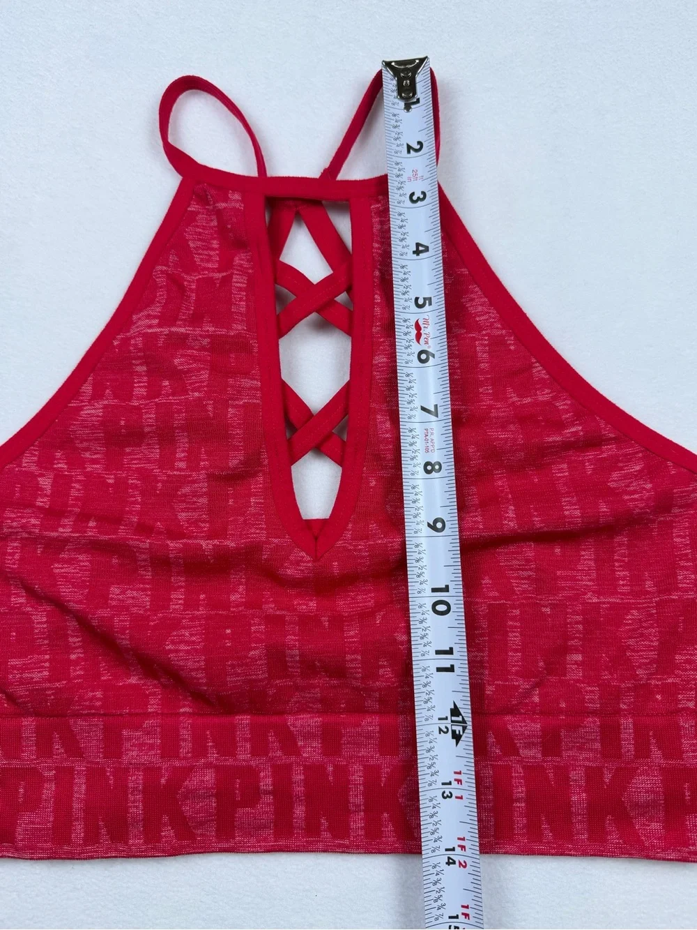 PINK Victoria's Secret Red Cool & Comfy Strappy Bralette Size L